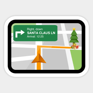 Right Down Santa Claus Lane Sticker